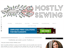 Tablet Screenshot of mostlysewing.com